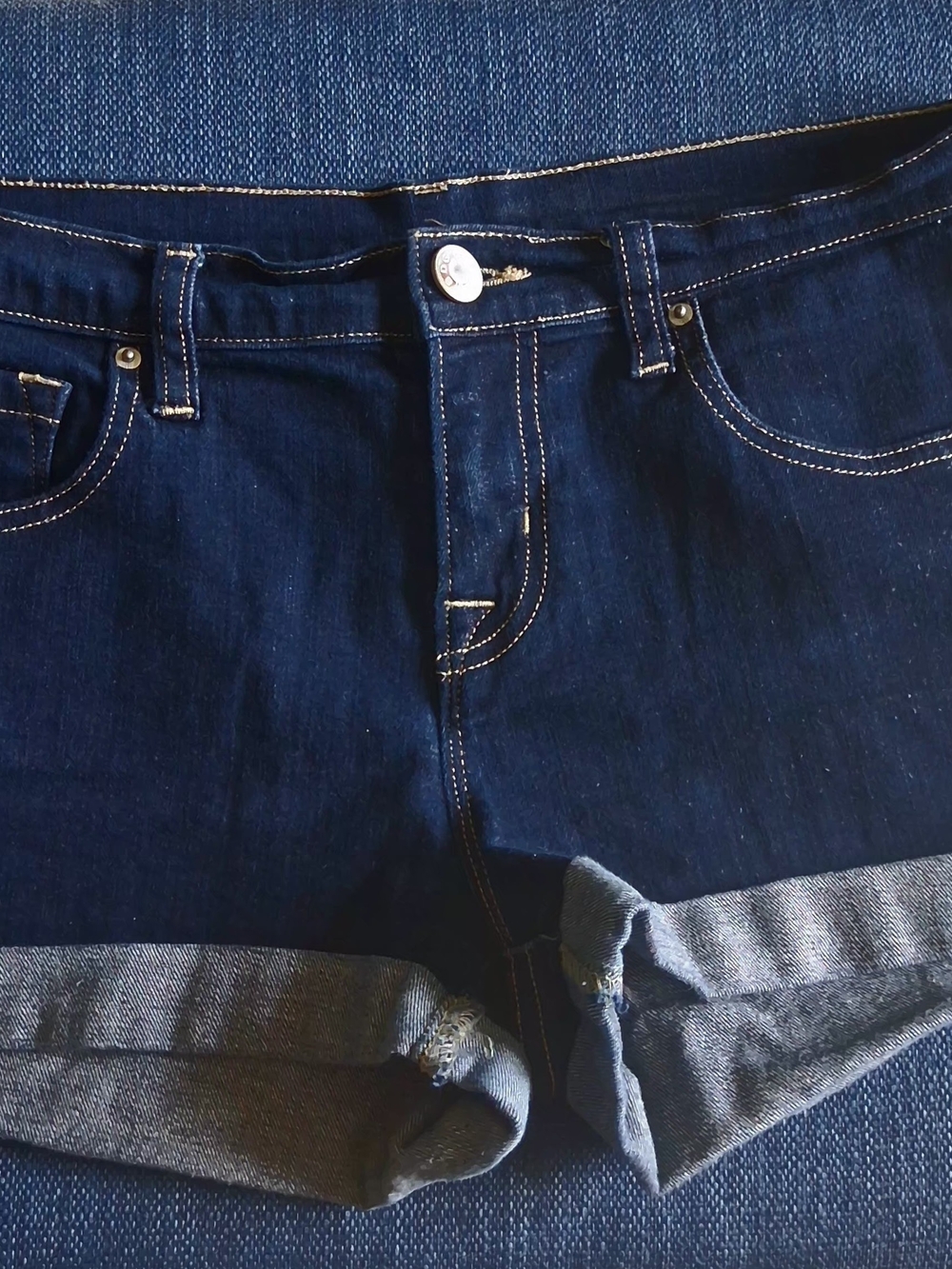DL1961 Dark Indigo Boyfriend Denim Shorts